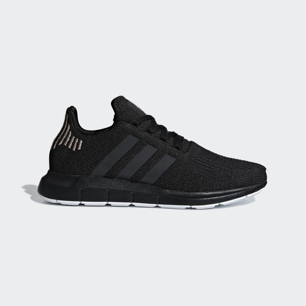 Adidas Women's Swift Run Originals Shoes Black/Dark Grey/White Ireland B37723